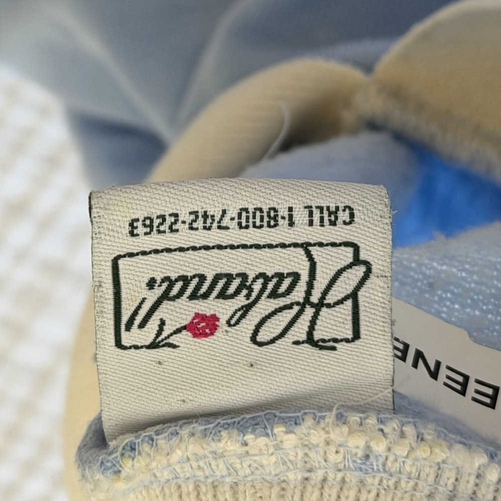 Vintage Sweatshirt Womens XL Blue Floral Butterfly Collar Retro 90s Cottagecore - Picture 11 of 16